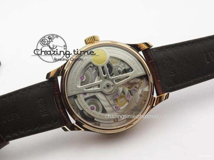 MIROTIME 0204 Unisex Portuguese Real PR RG IW500702 ZF 1:1 Best Edition On Brown Leather Strap A52010 V 7303